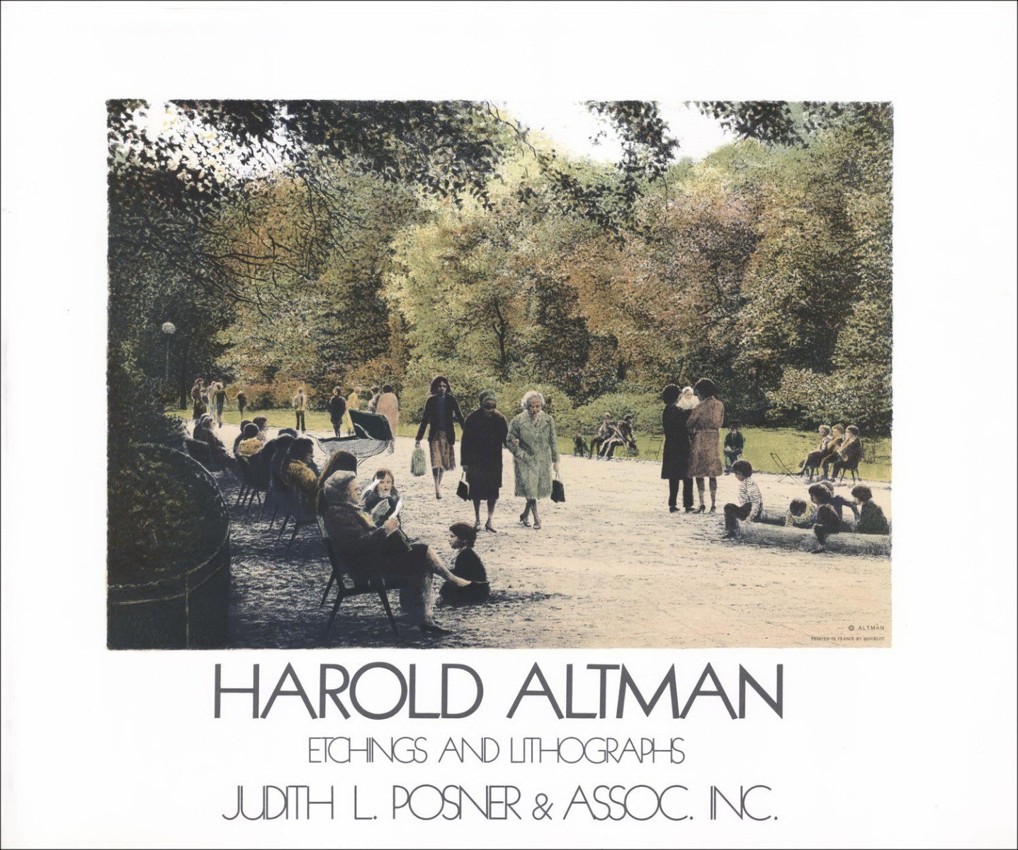 Harold Altman - Litografía "Harold Altman Grabados y litografías" 56x67cm - 1982 - Cartel original