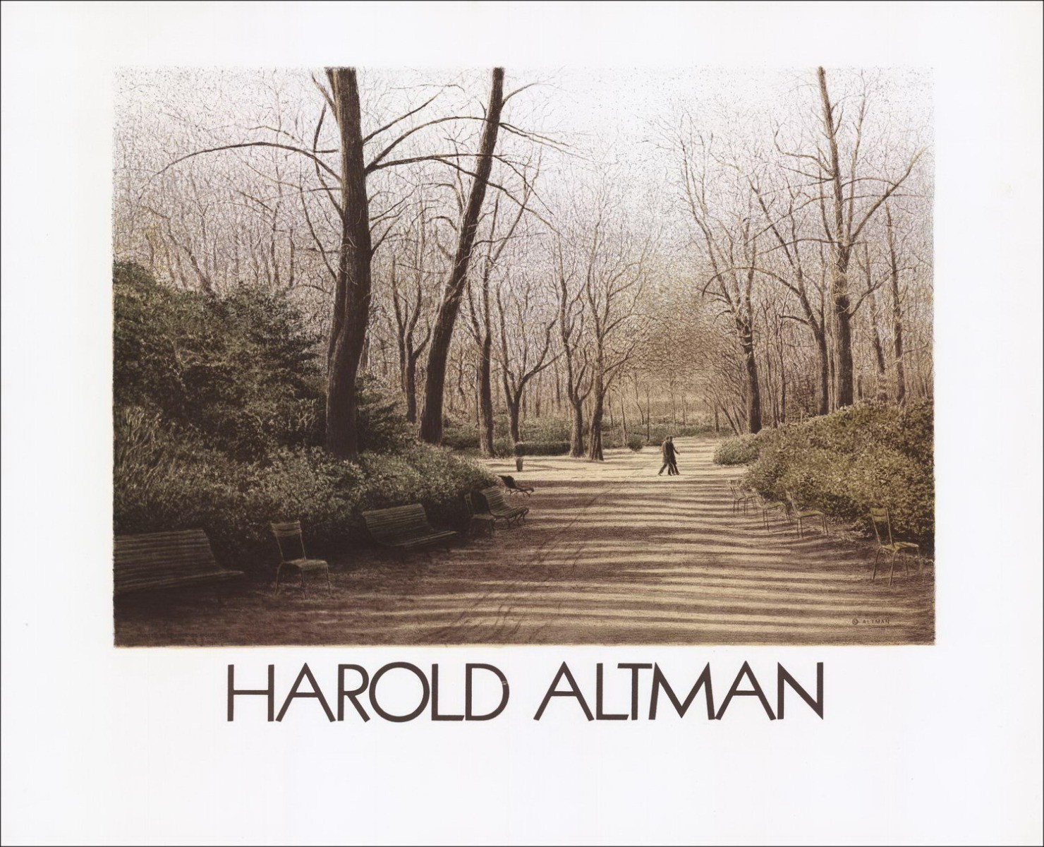 Harold Altman - Litografia "Harold Altman Etchings and Lithings" 53x65cm - 1982 - Poster originale