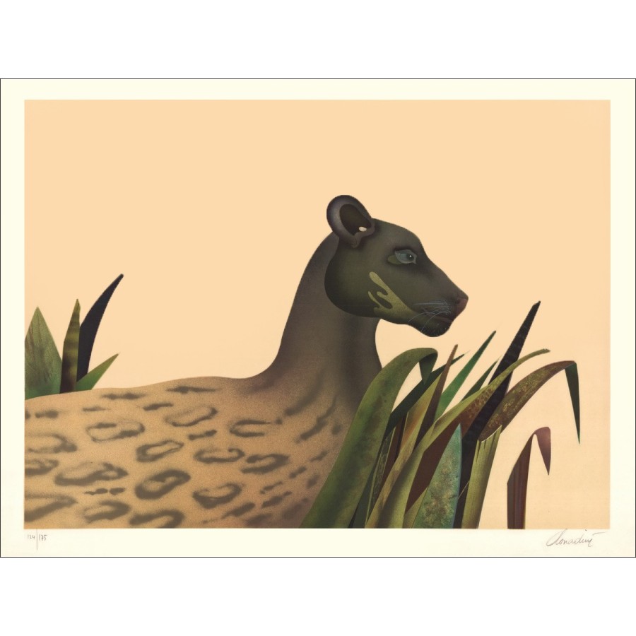 Jean-Paul DONADINI "Leopardo" Litografia originale su carta velina, firmata a matita e numerata.