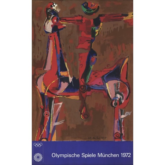 Marino Marini - Lithosche "Olympische Spiel, München" 102x63cm - 1972