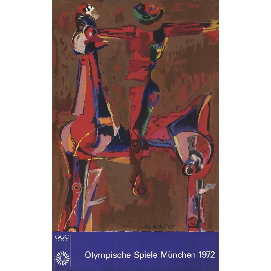 Marino Marini - Litografia "Olympische Spiel, München" 102x63cm - 1972