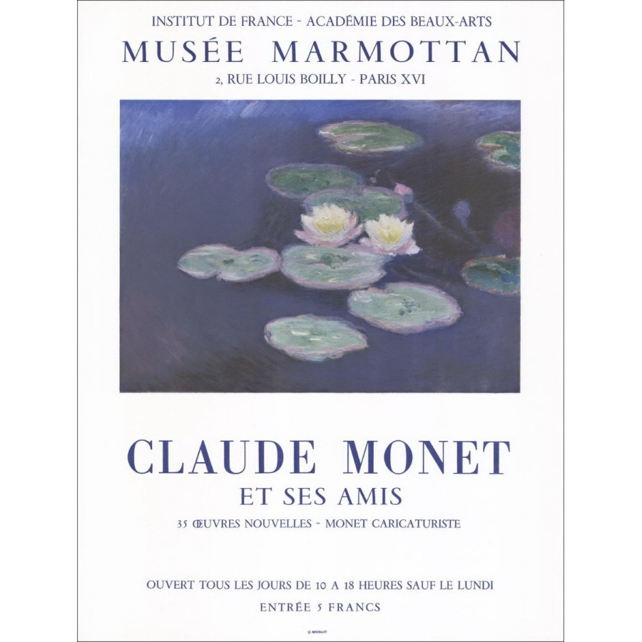 Claude Monet - Lithoh "Marmottan Museum Tentoonstelling, Parijs" 64x49cm - 1972