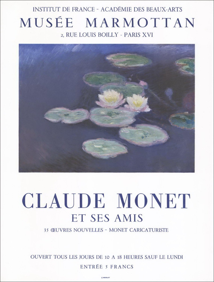 Claude Monet - Litografía "Museo de Marmottan Exposición, París" 64x49cm - 1972