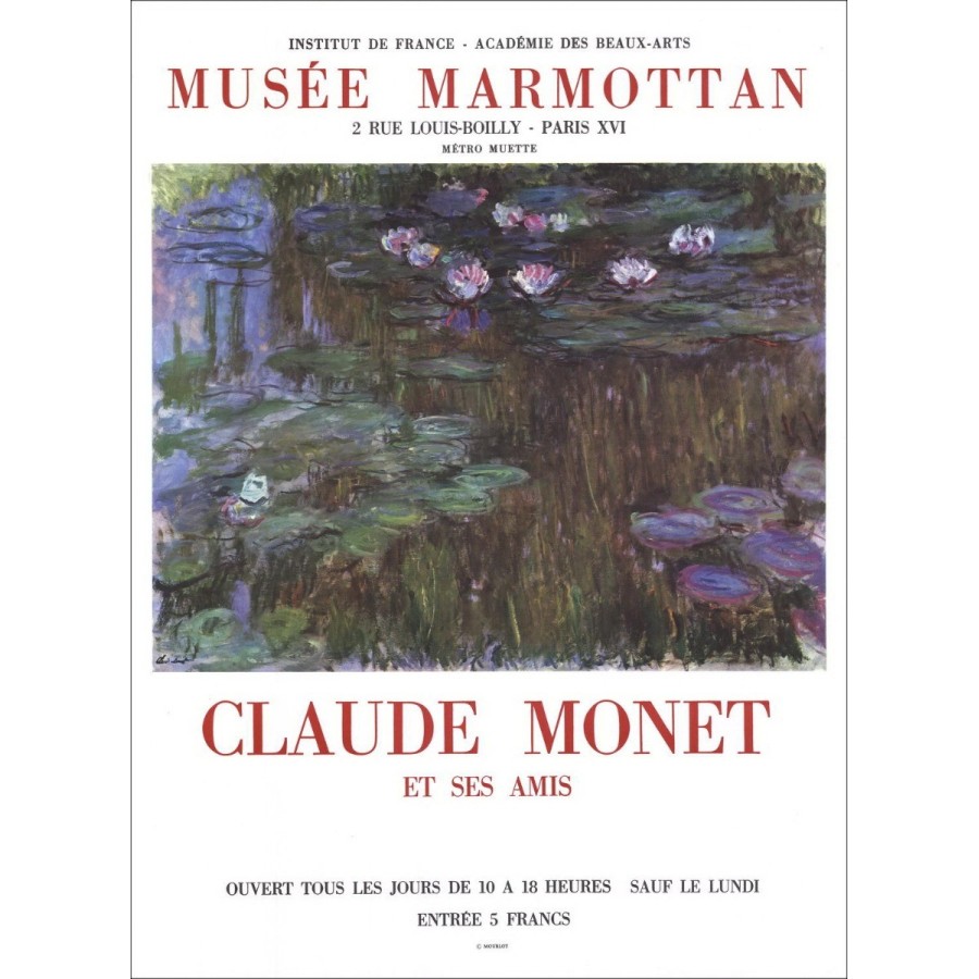 Claude Monet - Lithographie "Musee Marmottan, Paris" 55x40cm - 1970