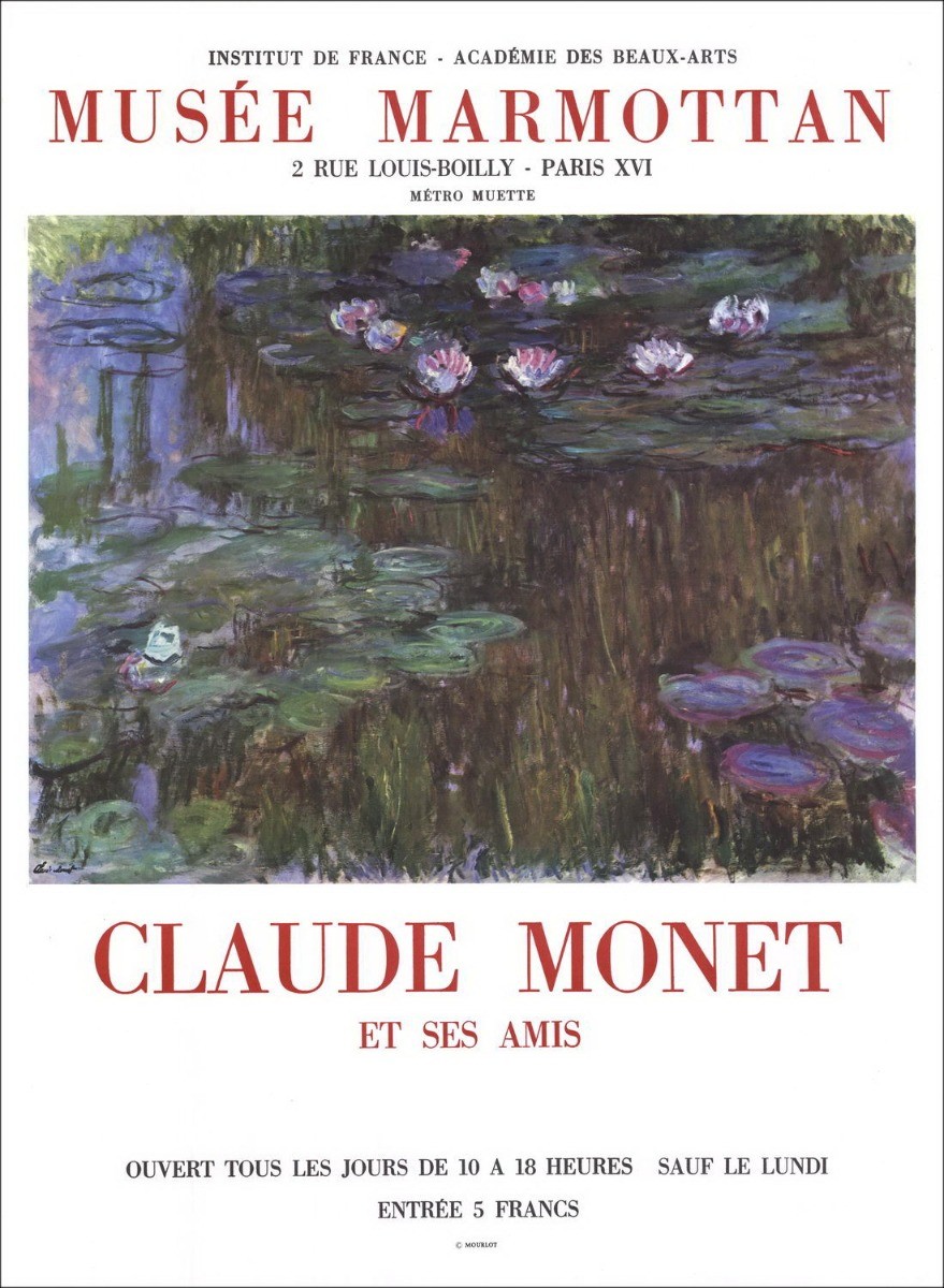 Claude MONET - Lithographie "Musée Marmottan, Paris" 55x40cm - 1970