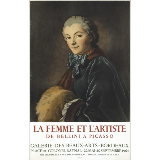 François Boucher - Litografia "Galleria fiera di Belle Arti, Bordeaux" 77x49cm - 1964
