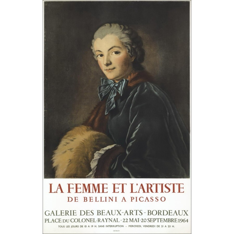 François Boucher - Litografia "Galleria fiera di Belle Arti, Bordeaux" 77x49cm - 1964