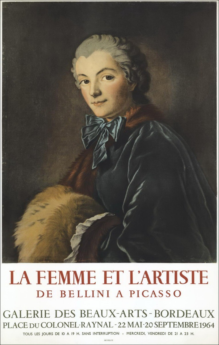 François Boucher - Litografia "Galleria fiera di Belle Arti, Bordeaux" 77x49cm - 1964