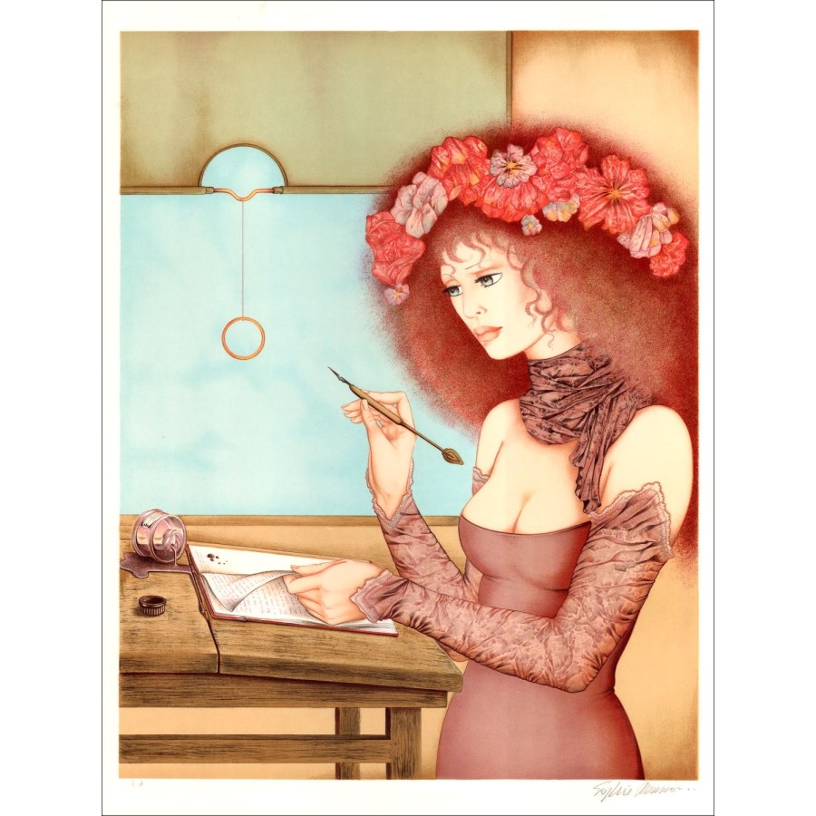 Sophie BUSSON - Lith Origin Original "De inktvlek" - 75x56cm getekend met potlood