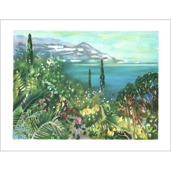 BLOUIN Georges - Lith Origin Original "De Middellandse Zeebaai" getekend en genummerd in pen