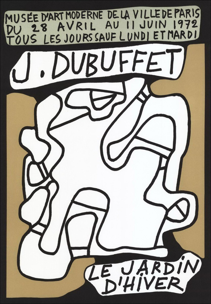 Jean Dubuffet - Screen Printing "Museo della mostra dell'arte moderna, Parigi" 42x29cm - 1972