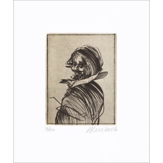 Kaufen Sie Original-Gravur-Porträt im Schatten Claude Weisbuch 