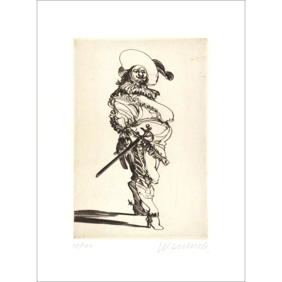 Comprar el caballero burgués Claude Weisbuch Original grabado 