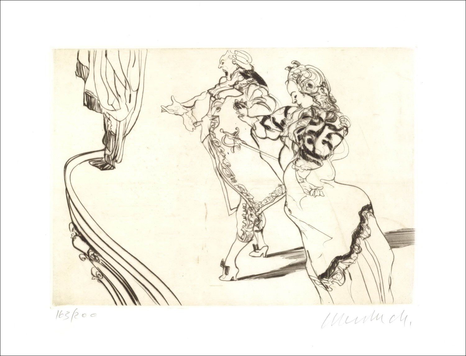 Koop Claude WEISBUCH Oorspronkelijke gravure Opera, Manon Lescaut