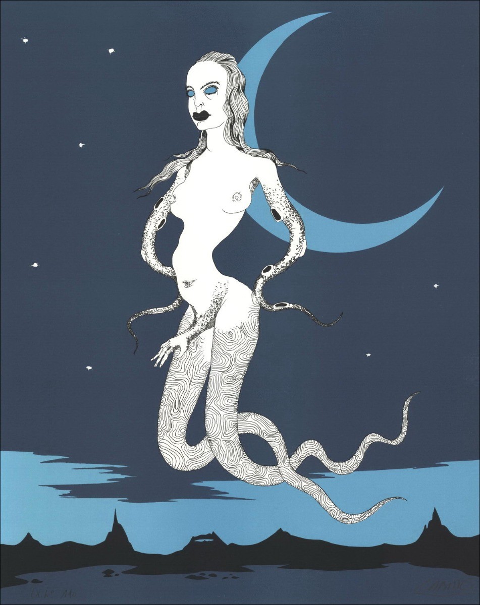 Acquista Félix Labisse Litografia The Sangsure Satana dal 1974