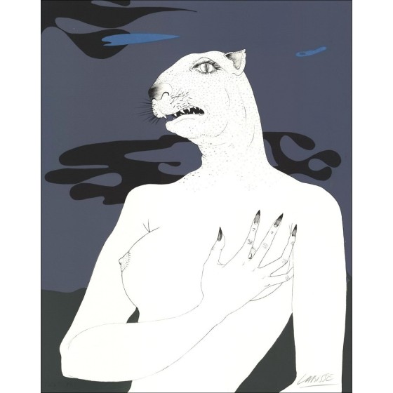Koop Félix Labisse Lithografie Natural History, Andromeda 1974
