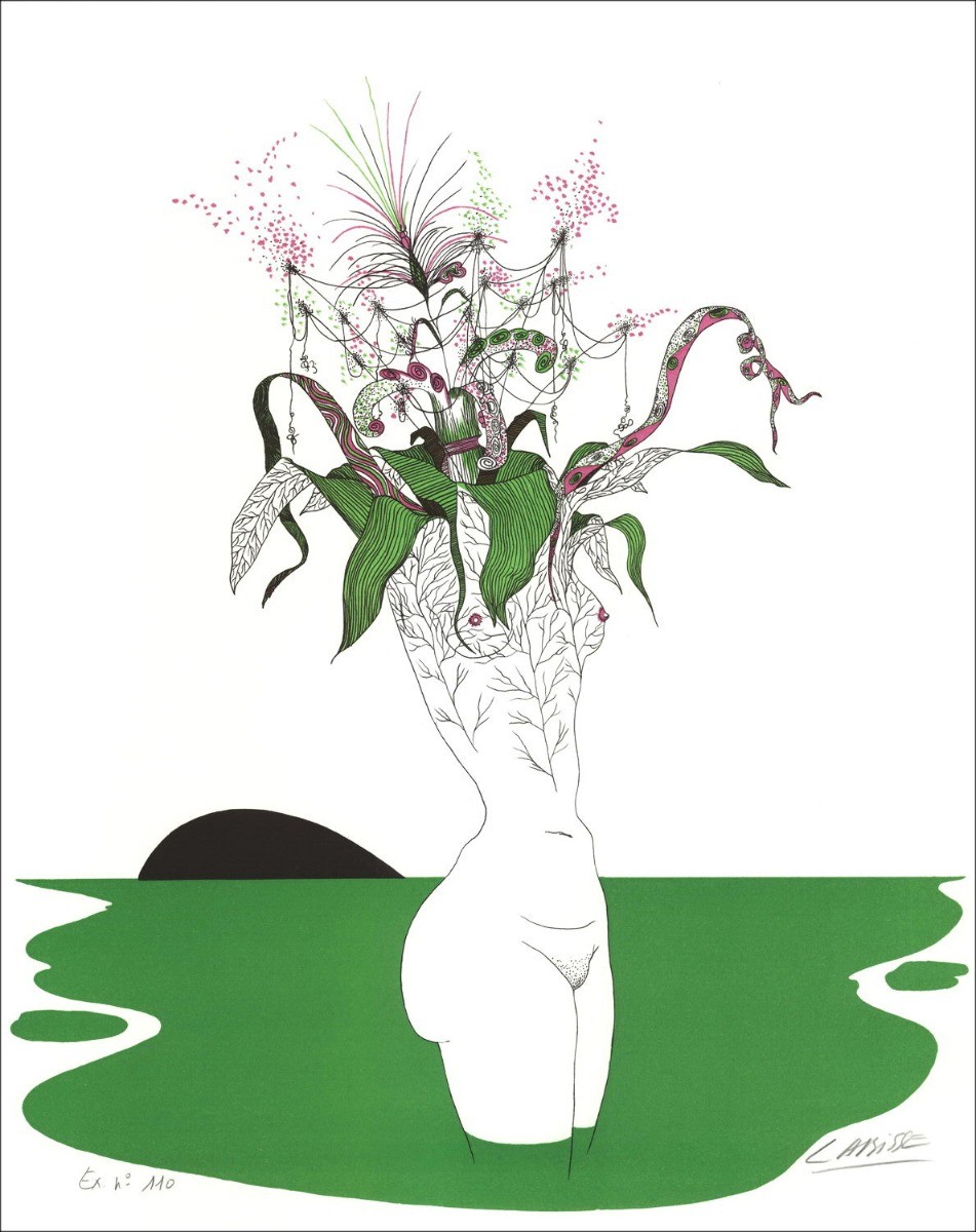 Kaufen Sie Félix Labisse Lithographie Natural History, Ophélie 1974
