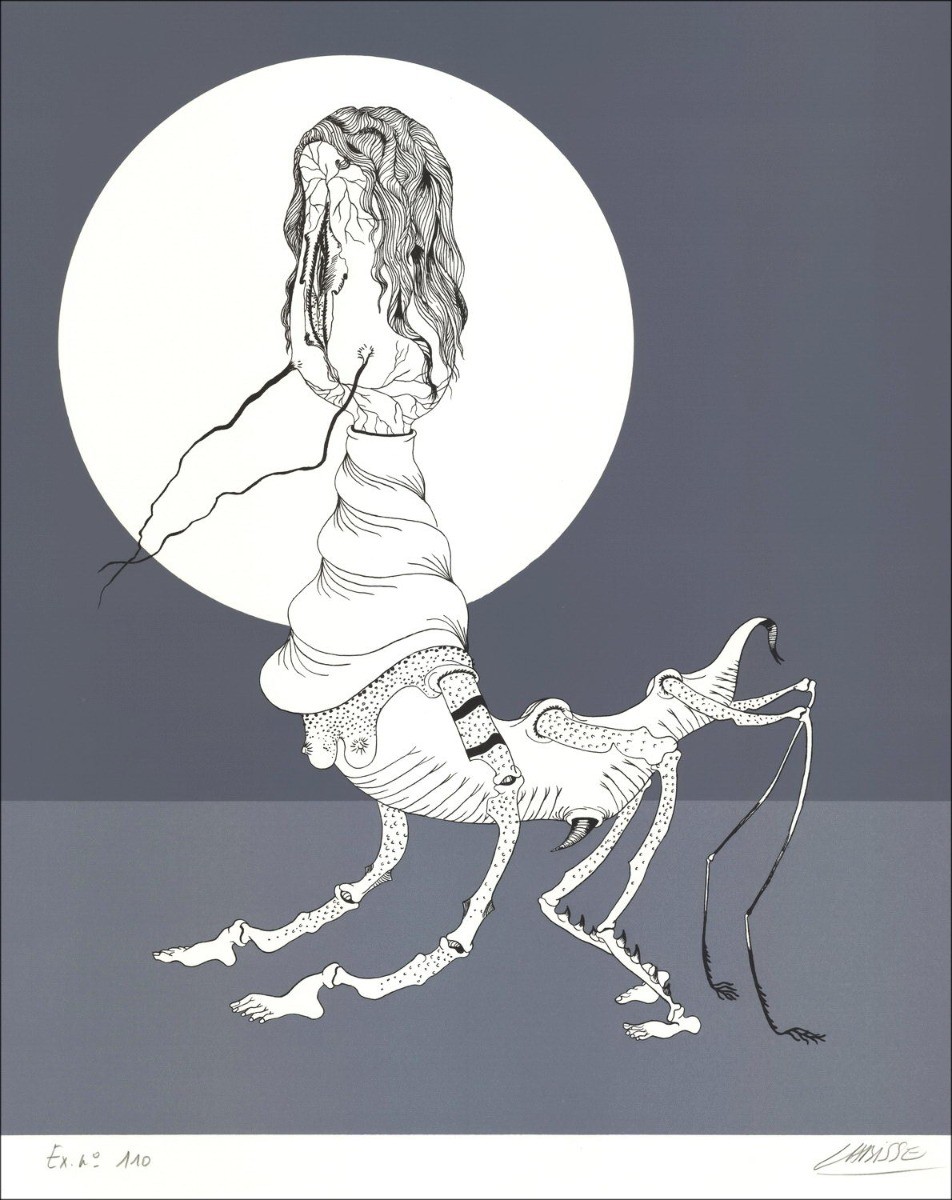 Koop Félix Labisse Lithografie natuurlijke geschiedenis, de Parsifal 1974
