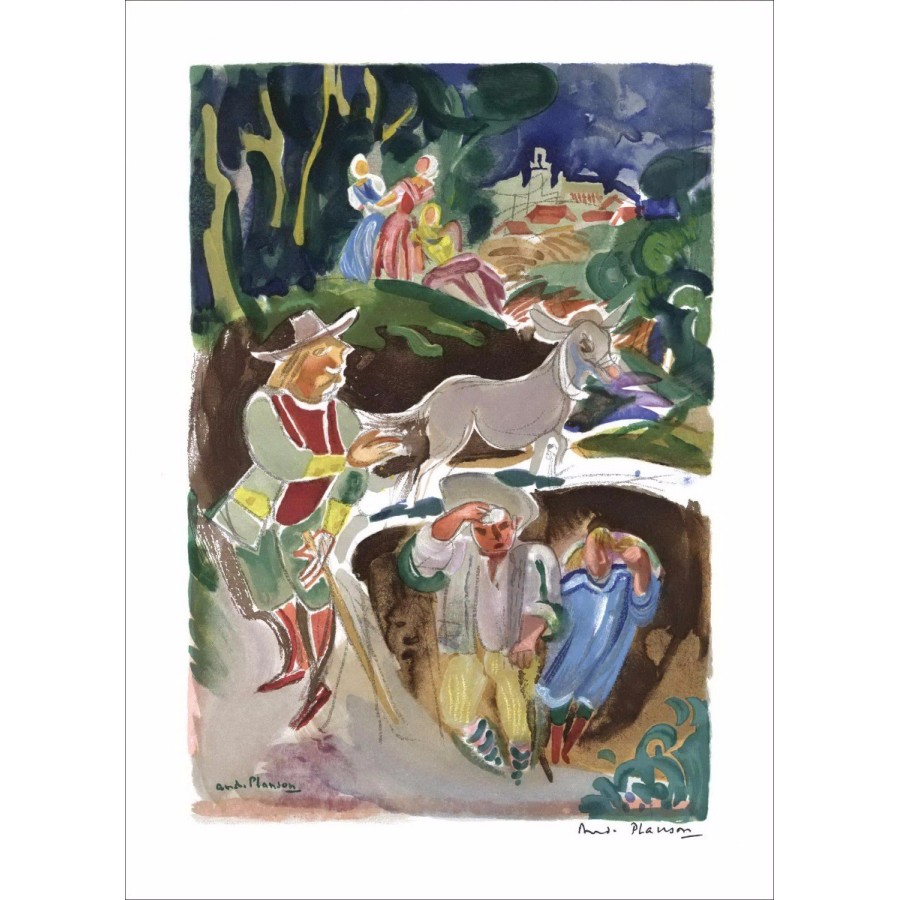 André PLYSON - Original-Lithographie "The Meunier, Sohn und Esel" 38x28cm - 1961