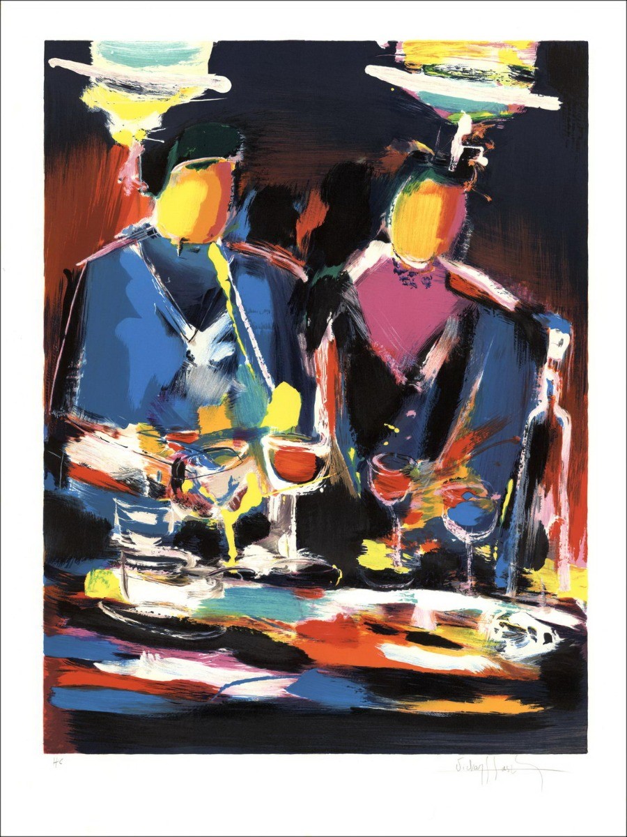Acquista Coppia al Bar, Litografia Originale di Victor HASCH