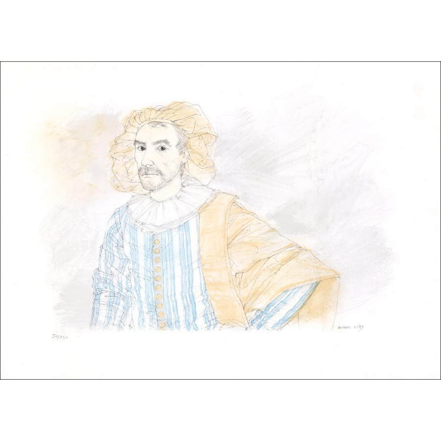 Michel Ciry - Original-Lithographie "Charakter" 46x65cm