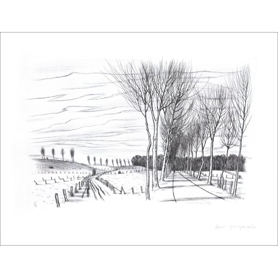 Achat Gravure Originale Paysage de Lorraine 02 de André JACQUEMIN de 1979