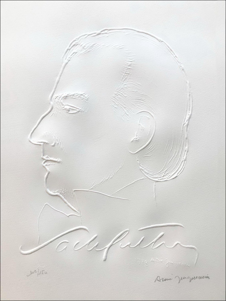 Kauf Porträt von Sacha Guitry André Jacquemin Original Footprint 1988
