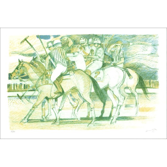 Buy Paul Ambille Lithograph Original Polo Players