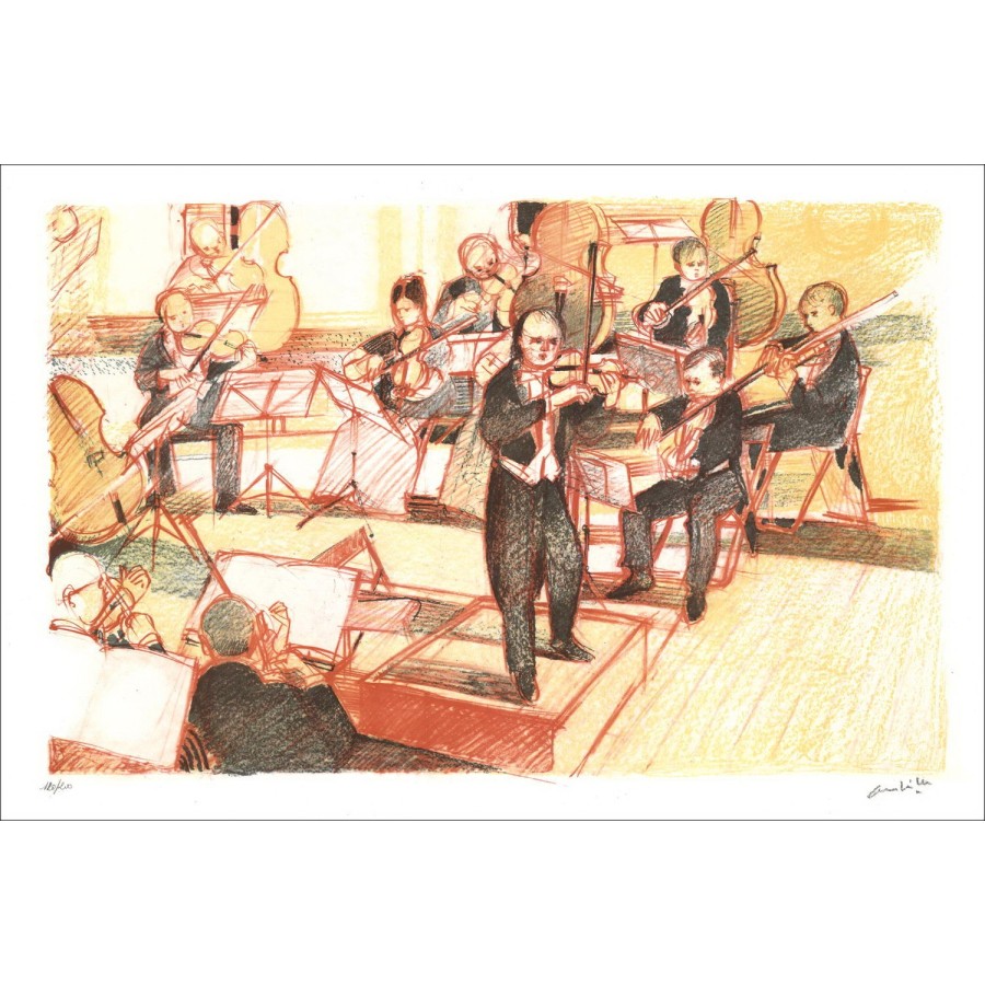 Buy Original Lithograph AMBILLE Paul The orchestra