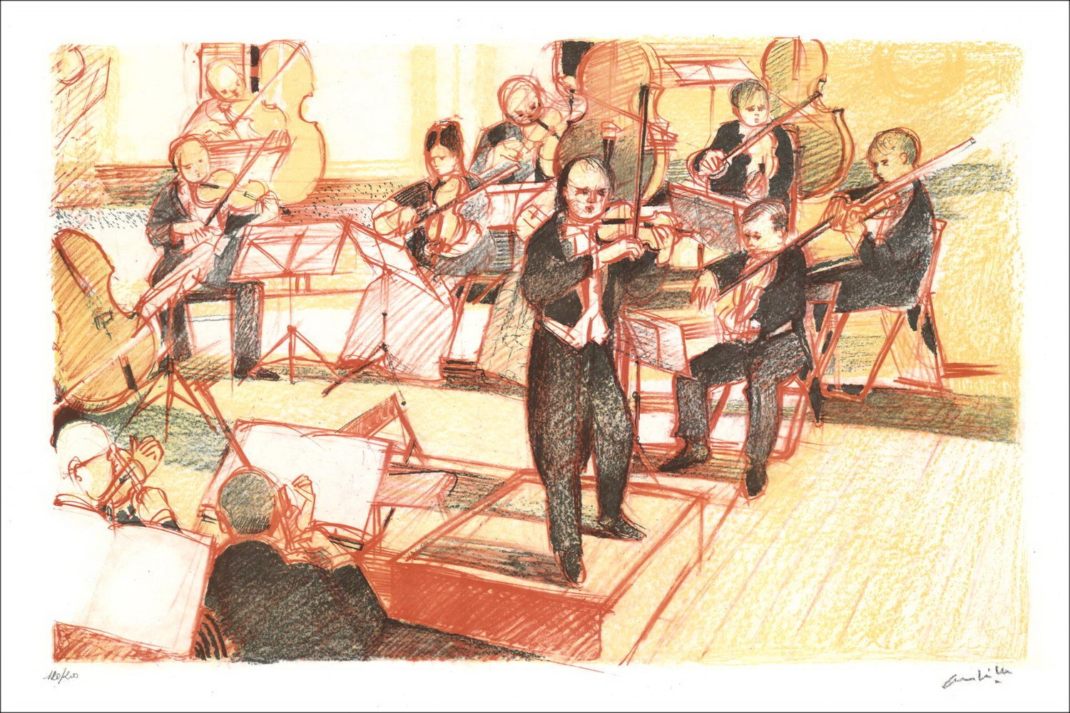 Acquistare Litografia originale AMBILLE Paul Orchestra