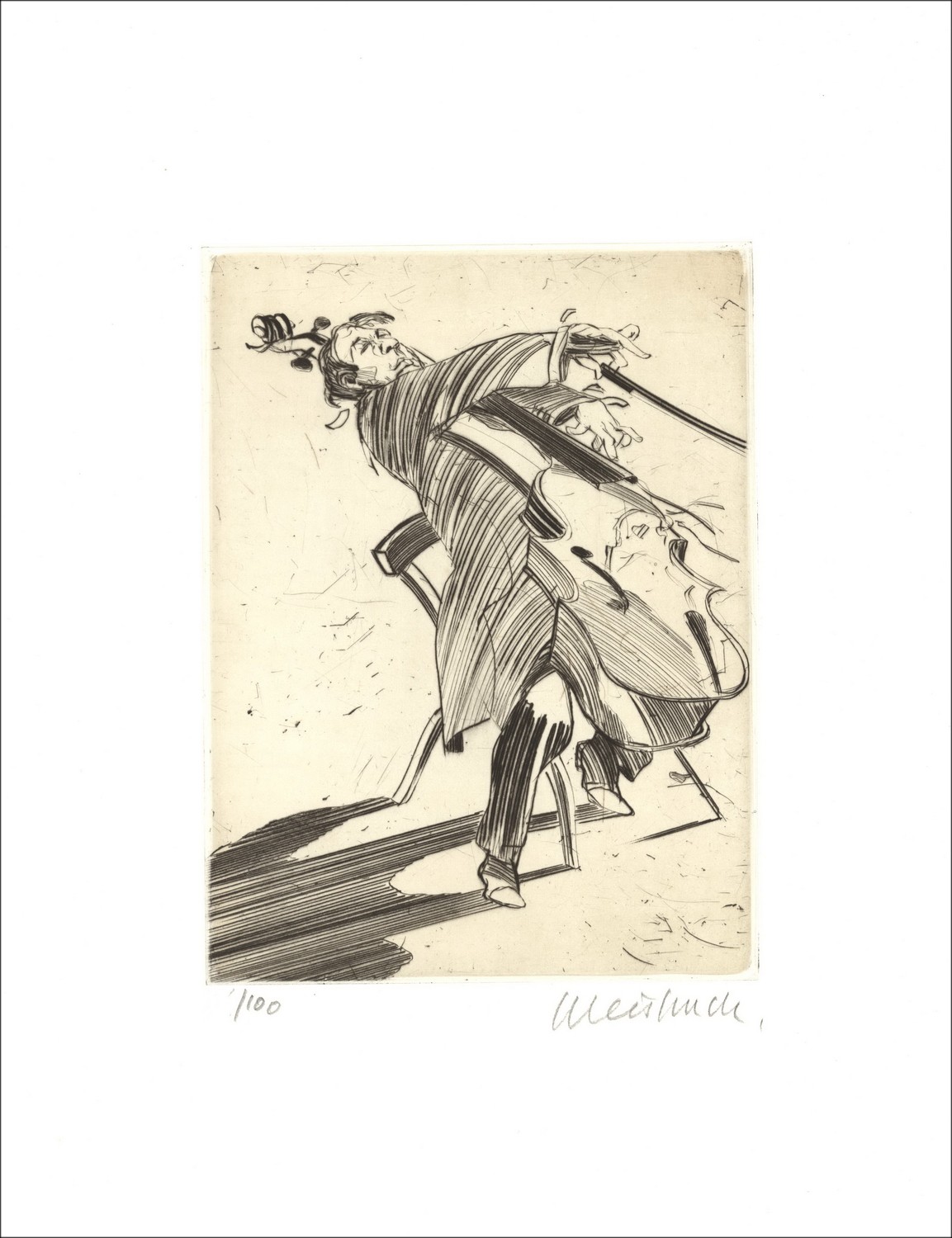 Kaufen Sie den Cellisten von Claude Weisbuch Original Gravur