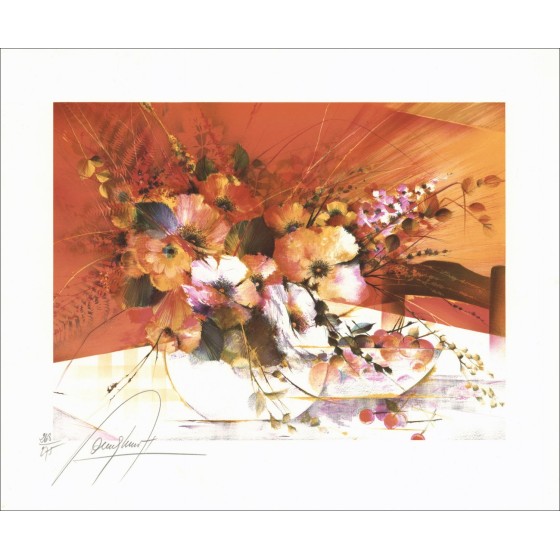Koop Raymond POULET Lith Original Boeket bloemen