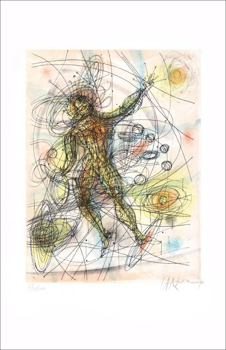 CARZOU Jean - Lithographie originale "De la Terre à la Lune 06" 57x36cm - 1970