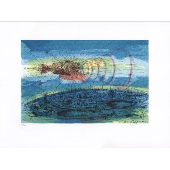 Kaufen Sie von der Erde zum Mond 11 Jean Carzou Original-Lithographie 1970