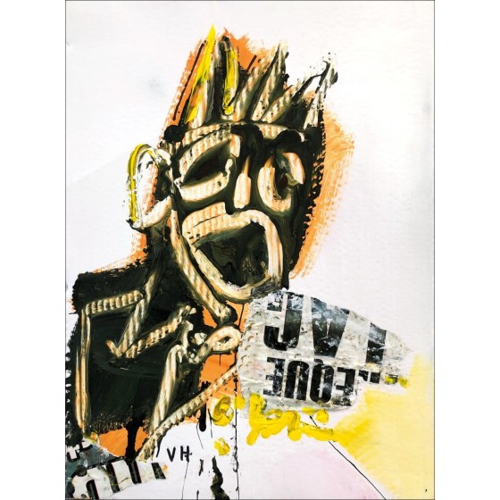 Acquista il pittura originale Victor HASCH JM Basquiat 52x39cm