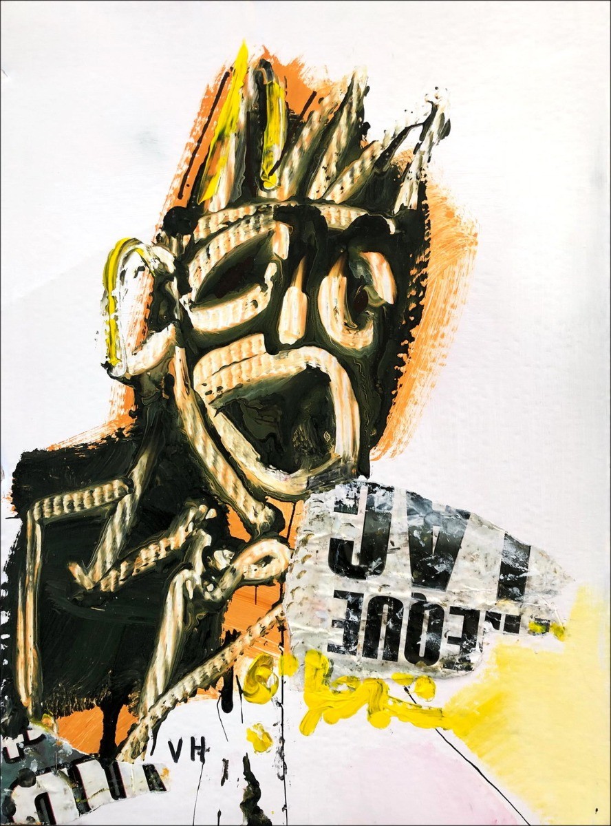 Kaufen Original Malerei Victor Hash JM Basquiat 52x39cm