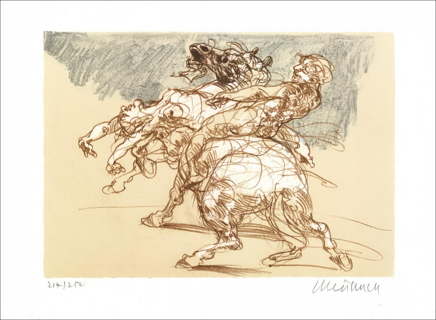 Achat Claude WEISBUCH Enlèvement des Sabines Lithographie originale