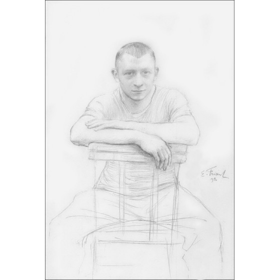 Comprar dibujo original de émile friath the canoestone de meurthe 1892