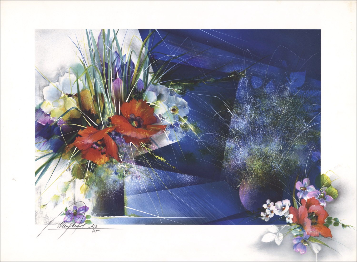 Achat Bouquet de fleurs Raymond POULET Lithographie Originale 