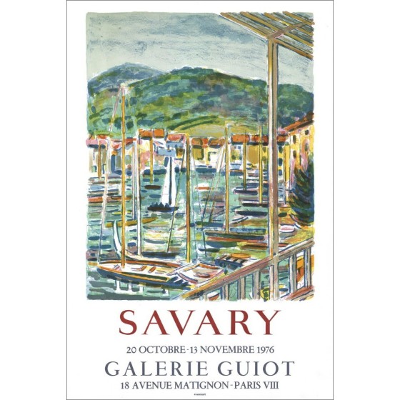 Robert Savary - Litografia "Galleria fiera GO GUOT, Parigi" 73x49cm - 1976