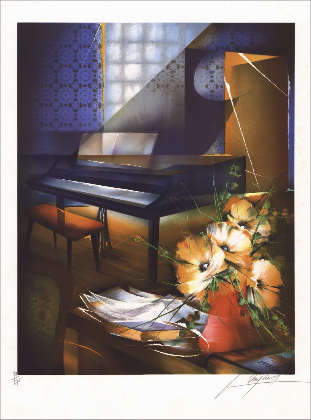 Acquista il pianoforte di Raymond POULET Litografia Originale.
