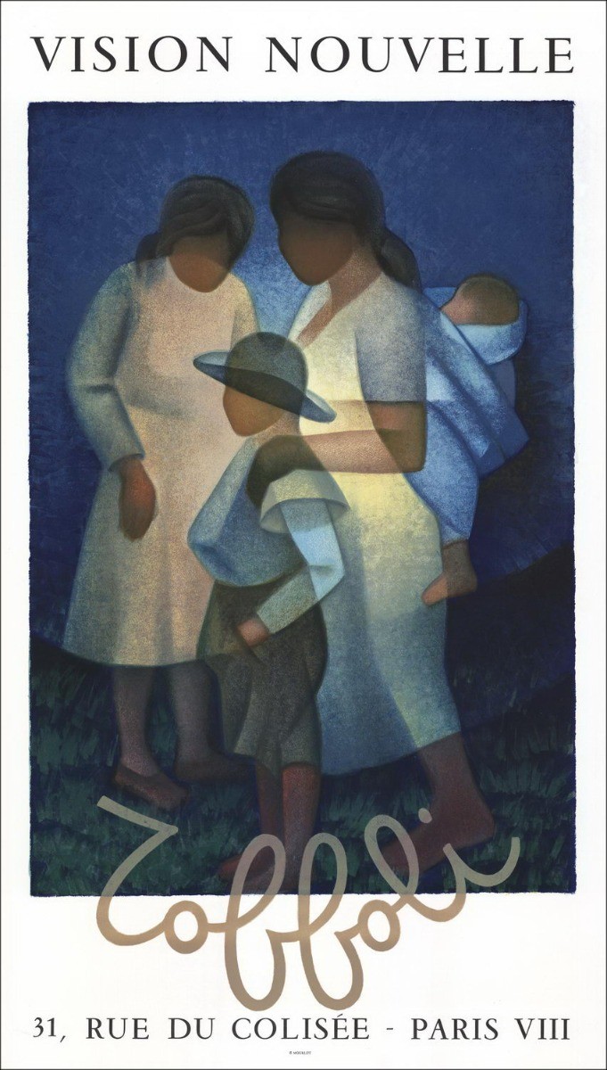 Kaufen Sie Poster Lithographie Louis Toffoli Die Familie, Hope 1977