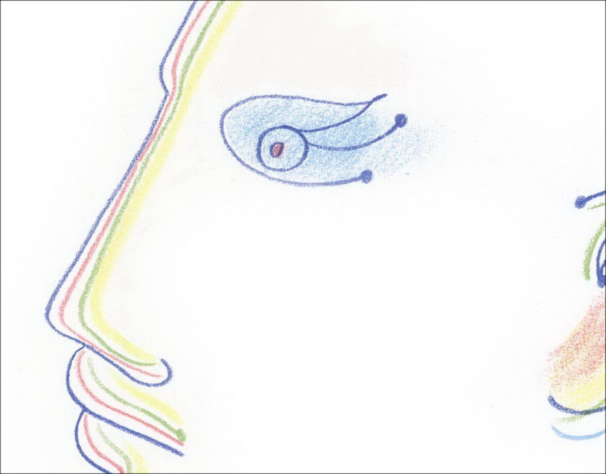 Jean COCTEAU - Lithograph "Portrait de profil" 28x22cm