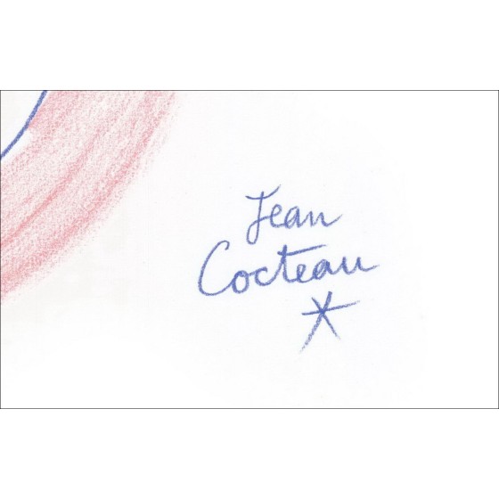 Jean Cocteau - Litografía "Retrato de perfil" 28x22cm