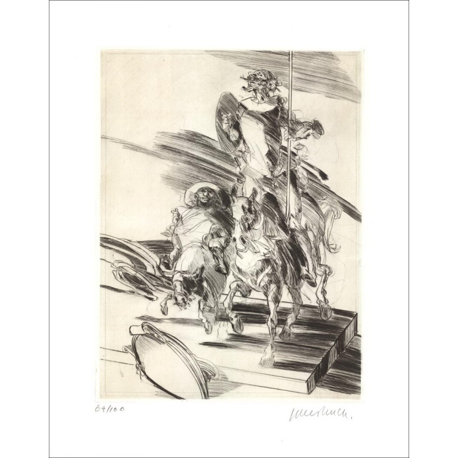 Acquista l'incisione originale di Claude WEISBUCH Sancho e Don Chisciotte.