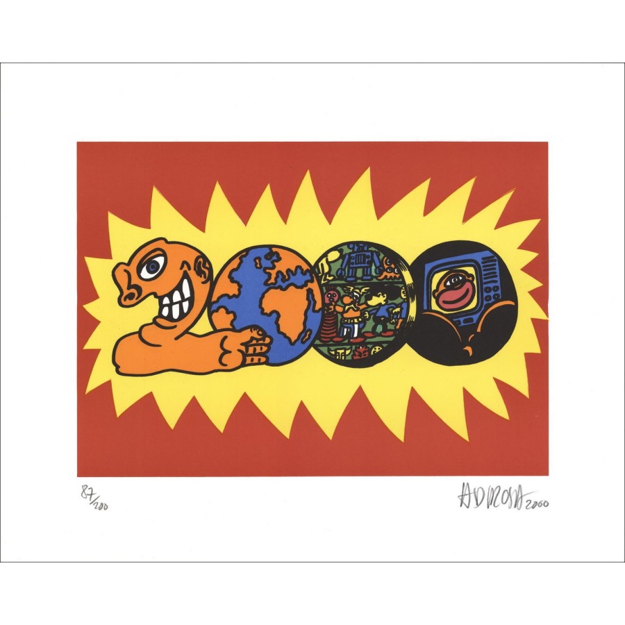 Composizione di acquisto Una serigrafia originale di Hervé di Rosa 2000
