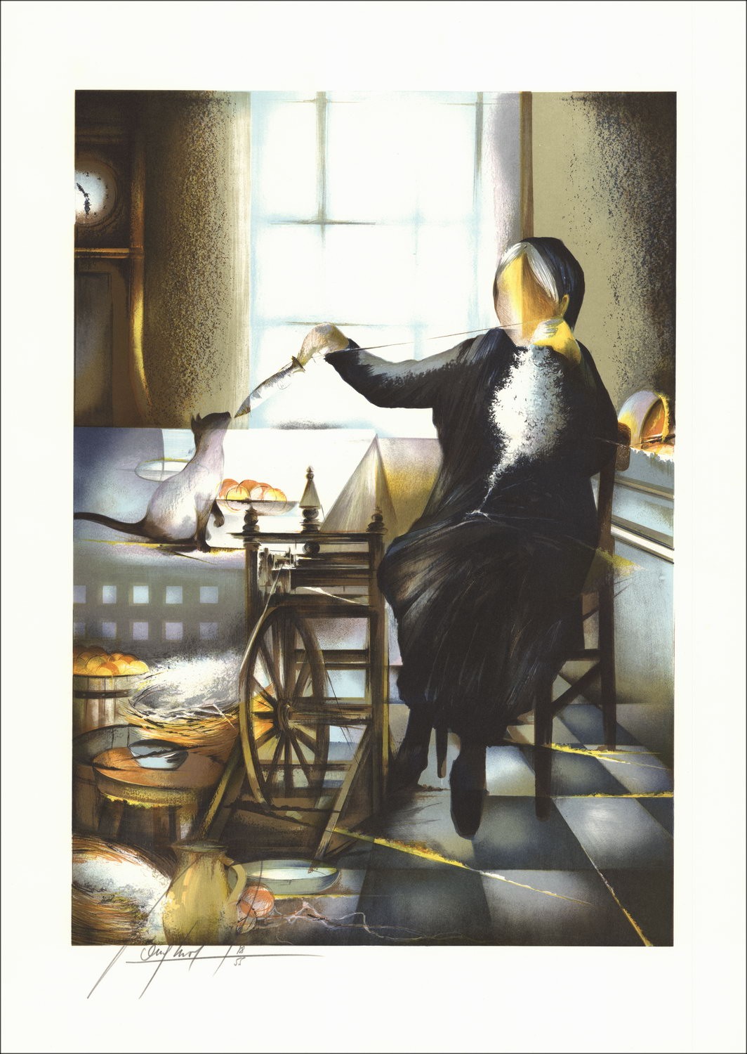 Buy Raymond Chicken Friendly Original Lithograph