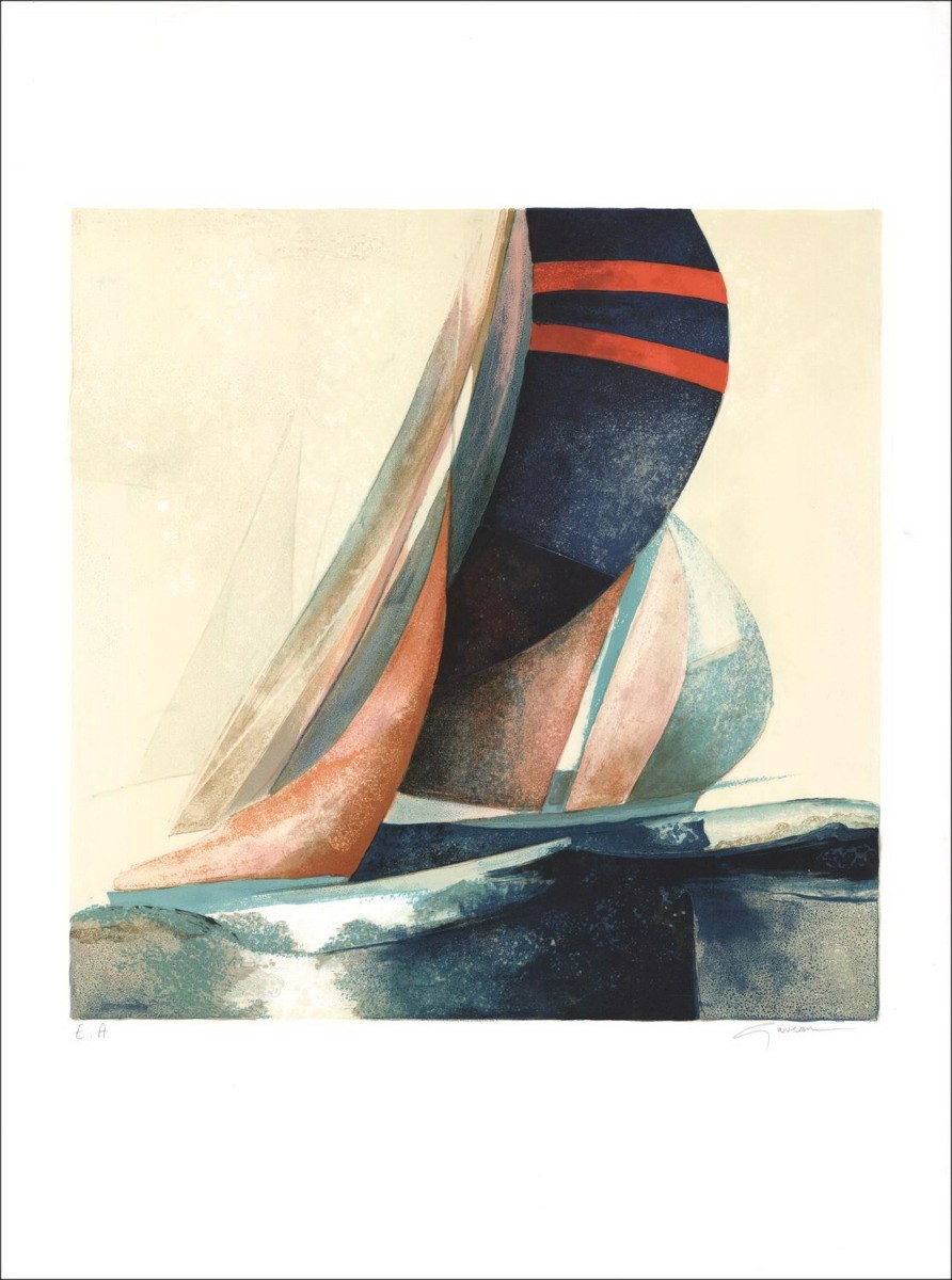 Koop Lithographie Origineel De maat Claude GAVEAU