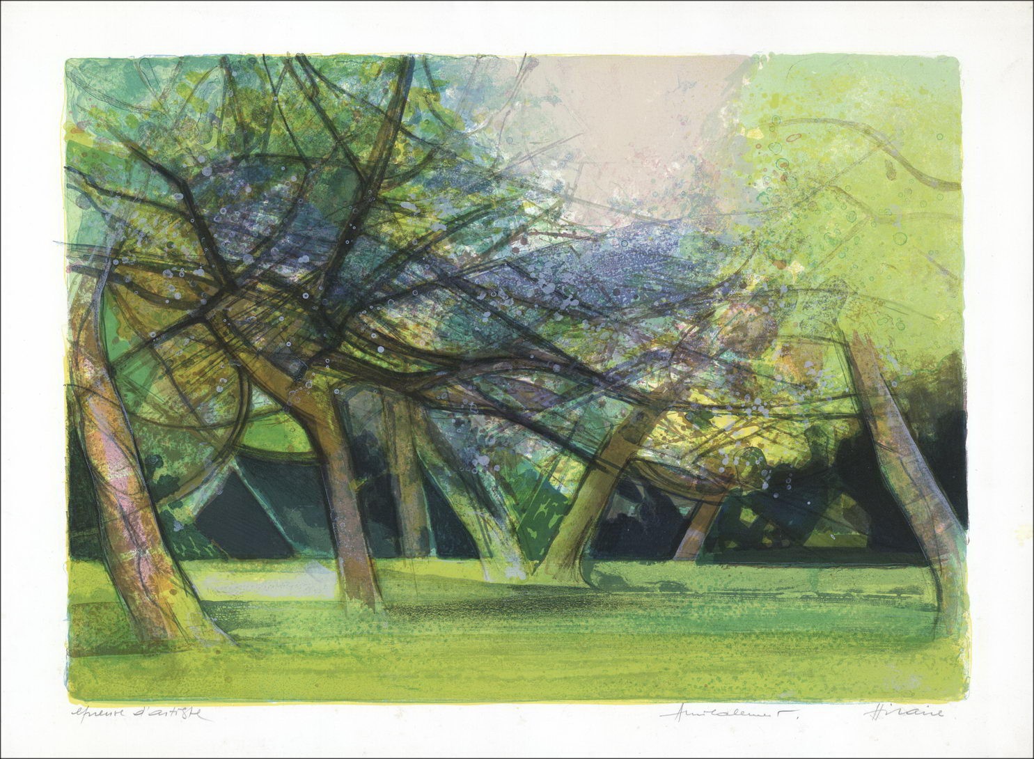 Kaufe Original-Lithographie des Obstgartens Camille Hilaire 