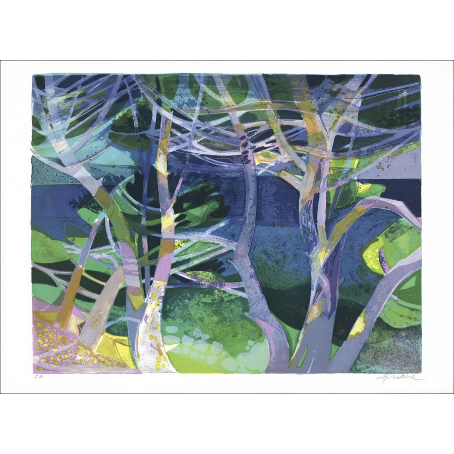 Aankoop Lithografie Camille Hilaire Landschap van Saint Jean Cap Ferrat